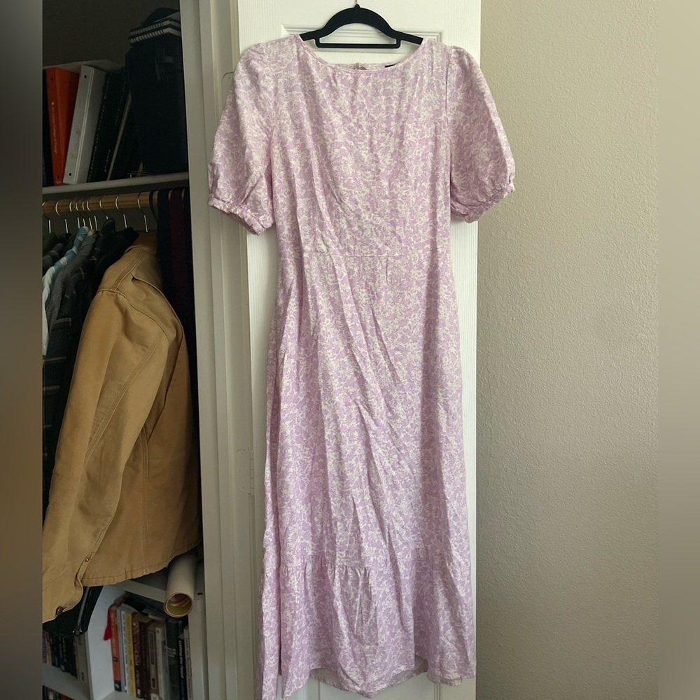 Who What Wear Lavender Prairie Floral Maxi Dress